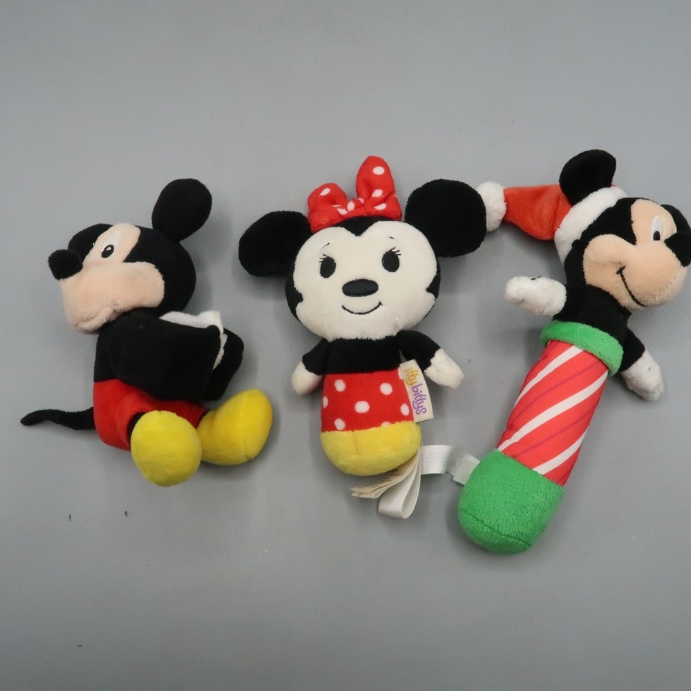 Disney Mickey‎ Mouse Minnie Rattle Baby Plush Slap Bracelet Cutie Cuff Bullsitoy